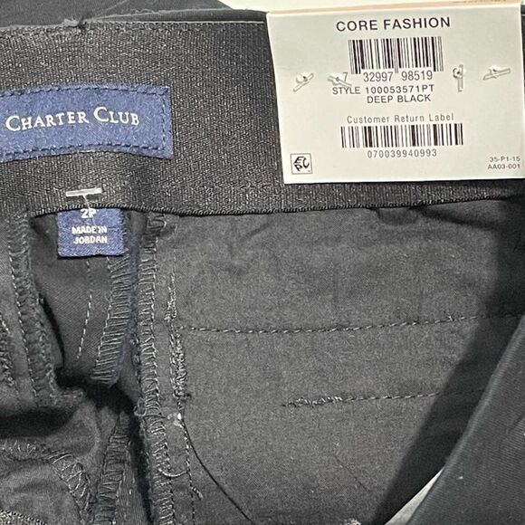 Charter Club Trouser Wide Leg Pants Black 2 Petite - Picture 3 of 15
